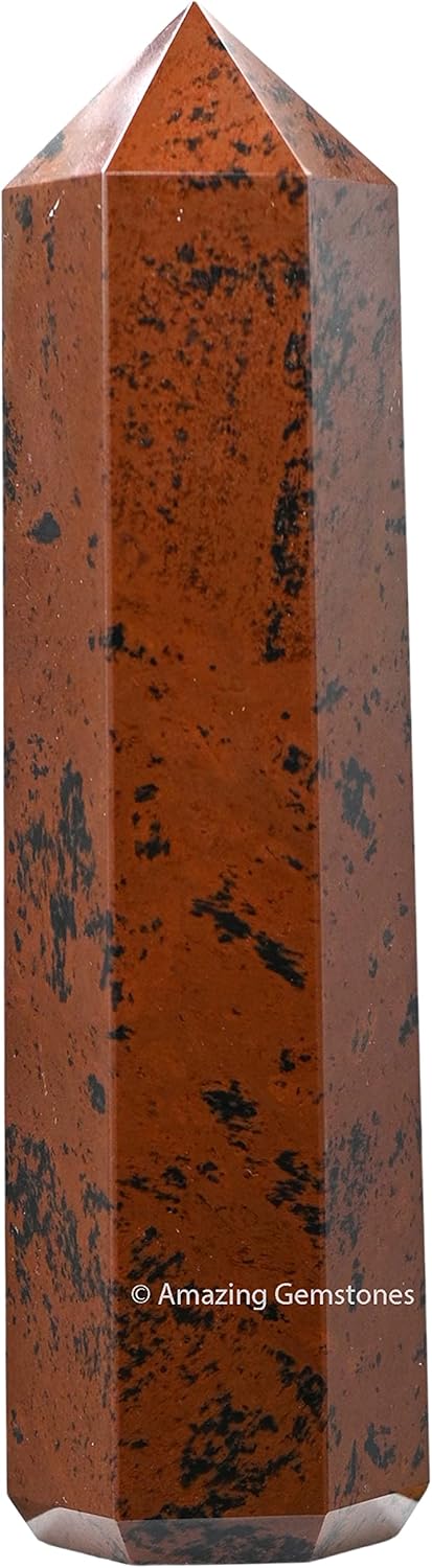 Amazing Gemstone Large Mahogany Obsidian Crystal Towers ~ Natural Healing Crystal Point Obelisk for Reiki Healing and Crystal Grid (5.5 to 6 INCH)