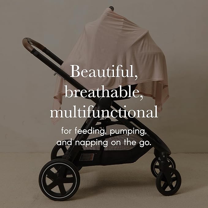 Solly Baby Nursing Cover, Ultra-Breathable, Lightweight Breastfeeding Cover-Up, Buttery-Soft Fabric, Universal Fit, Postpartum Essentials, Newborn Must Haves, Ecru Toile