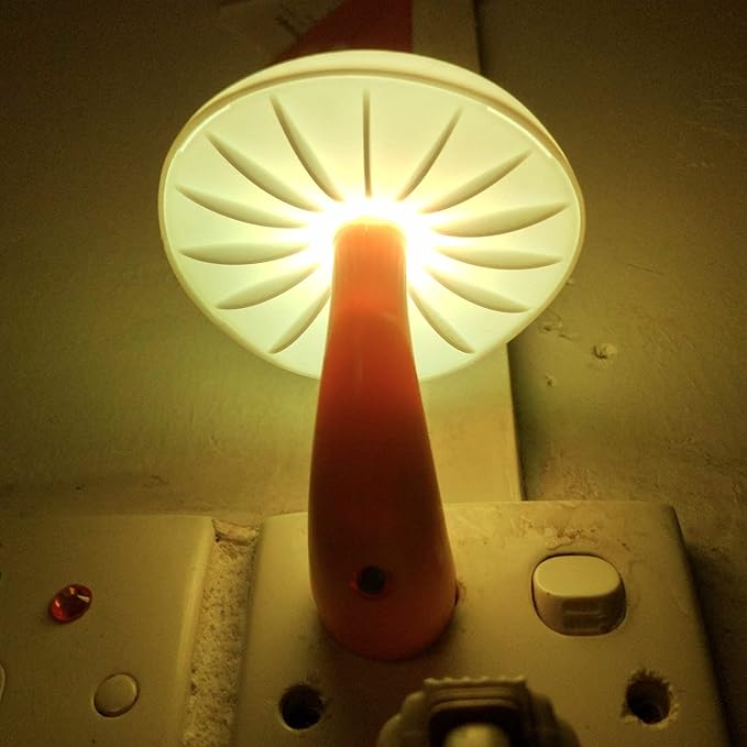 AUSAYE 5 Pack Sensor LED Night Lights Plug into Wall Lamp Mushroom Light for Adults Kids NightLight Bedroom,Bathroom,Toilet,Hallway,Stairs,Kitchen,Basement Warm White