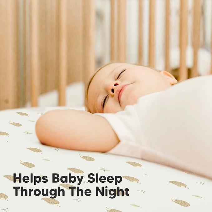 2-Pack Waterproof Baby Crib Sheets for Boys, Girls - 52x28 Viscose Derived from Bamboo Toddler Bed Sheet Neutral, Fitted Crib Mattress Protector Cover for Baby Bedding, Soft & Gentle (Nibbles/Bruce)