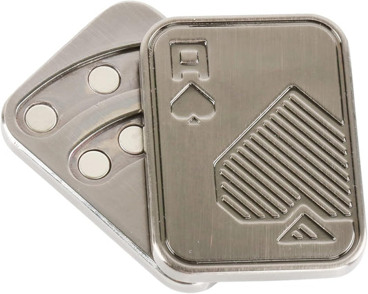 EDC Metal Fidget Slider Toys- Stress Relief EDC Fidget Slider Casual Metal Adult's Hand Toys Office Desk Toys Gifts Stress Toys for Adults(Poker-A)