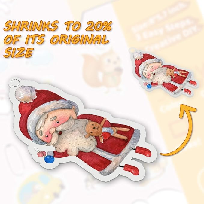 24 PCS Shrink Plastic Sheets, Shrinky Art Paper Shrink Film Sheets for Kids Creative Craft, Create Your Own Earrings, Necklace, Keychains(A5 Size)