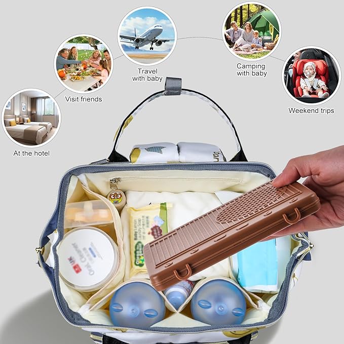 Baby Bottle Drying Rack，Travel Baby Bottle Drying Rack Set, Cleaner Kit with Silicone Bottle Brush,Straw Brush, Suitable for Home use or Traveling with Babies (Coffee Color)