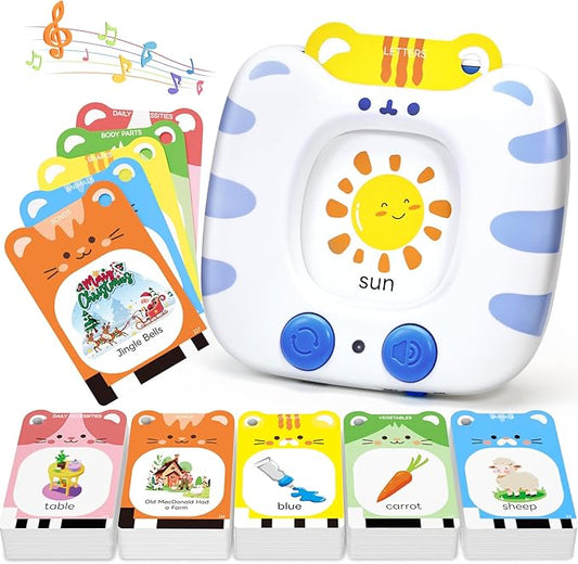 JoyCat Talking Flash Cards for Toddlers 3-5, 314 Words with Durable Thick Cards & Clear Audio, Easy to Slide in and Out, Speech Therapy Toys, Birthday Gifts for Boys Girls