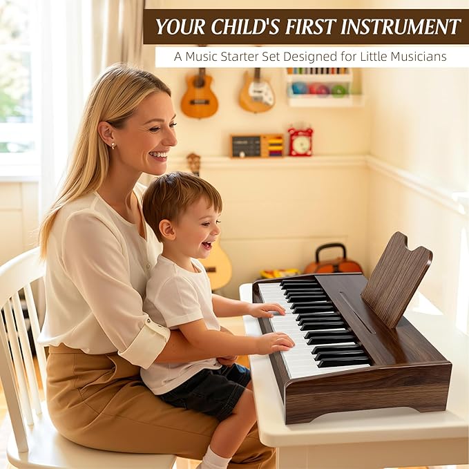 Kids Piano Keyboard - 37 Keys Digital Wood Piano for Kids Toddler Music Educational Instrument Toy for 3+ Girls and Boys