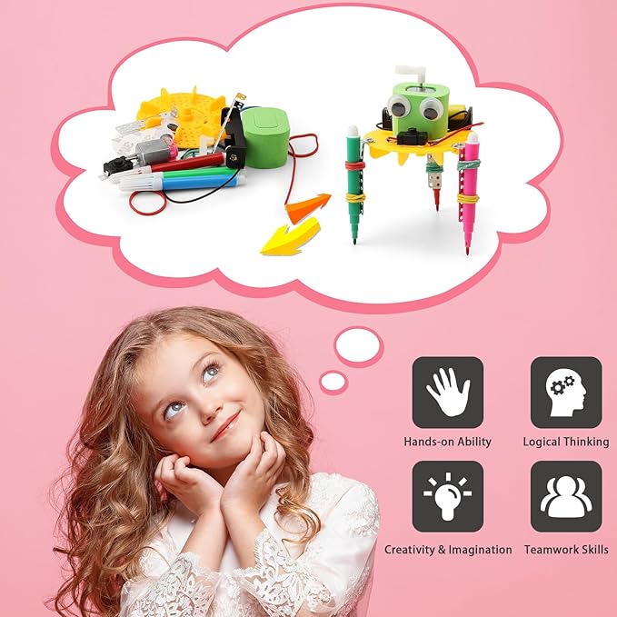 STEM Robotics Kits for Kids Science Kits Ages 5-7 6-8 8-10 8-12, Build A Engineering Robot Building Toys Science Experiments Projects, STEM Toys Activities for Boys Girls Age 8-12