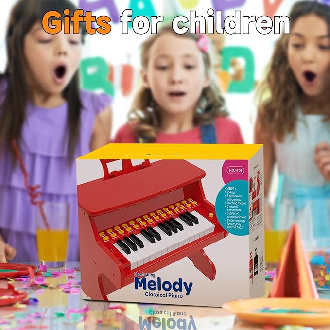 Piano for Kids - 3D High-Fidelity Sound Effects Professional Musical Keyboard Piano Instrument Toys for 3 5 7 9 Years Old Beginners Educational Instruments Birthday Gift