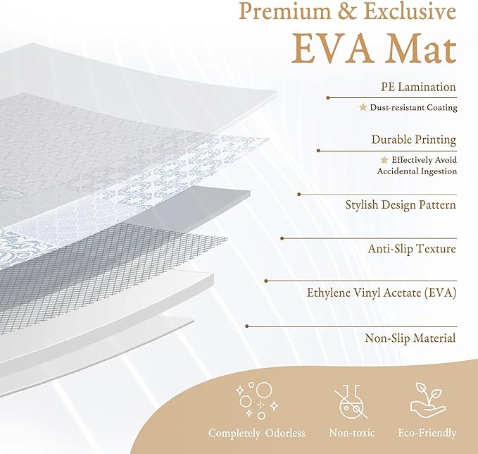 Popsykosy Premium Exercise & Baby Foam Play Mats - Stylish & Large Non-Toxic Puzzle Floor Mat - 6 Tiles - Spacious 6ft x 4ft - Peel-Resistant Reinforced Version - Soft, Thick, Waterproof -Totem Gray