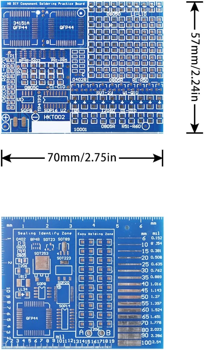 Soldering Practice Kit DIY Senior Two-sided SMD 1-row Red Flash LED Plug-in Circuit Kit Learn Soldering Kit For Beginners