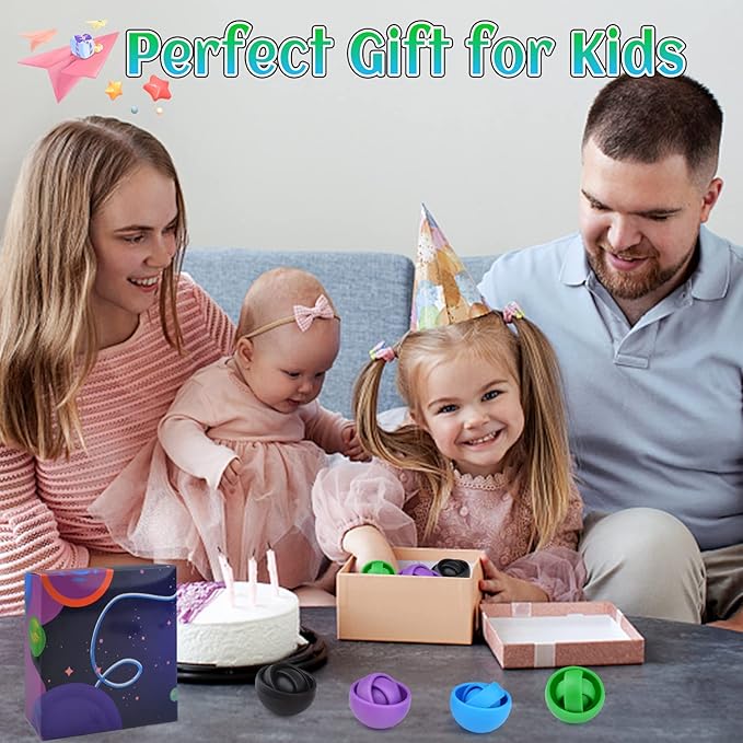 Fidget Toy for Adults, 4PC Fidget Spinner for Teens, Gift Ideas for 8-12 Boys Girls Kids, ADHD Autism Stress Relief Finger Toy