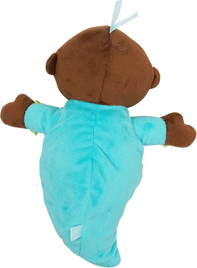 Manhattan Toy Snuggle Pod Sweet Pea Brown First Baby Doll with Cozy Sleep Sack for Ages 6 Months and Up