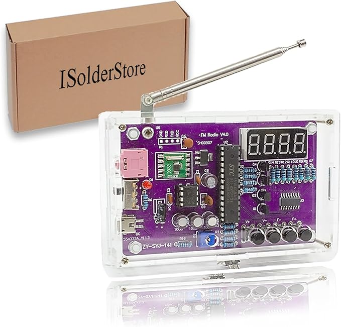 FM Radio Kit Soldering Practice Kit DIY Electronic Kits Radio DIY Kit Digital DIY Soldering Project Kit ISolderStore