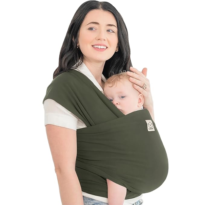 KeaBabies Baby Wrap Carrier - All in 1 Original Baby Carrier Newborn to Toddler Sling, Easy to Wear, Hands Free Bonding, Lightweight, Breathable Infant Wraps (Forest)