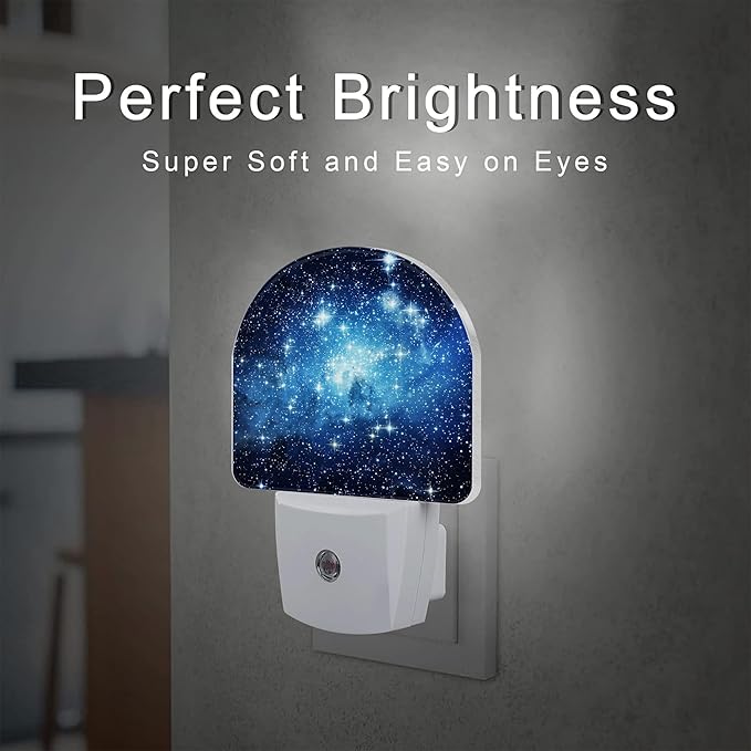 Galaxy Space with Stars Night Light, Deep Universe Nebula Dusk to Dawn Night Light Plug in,0.5w Energy Saving Sleep Friendly NightLight for Kids Boys Girls Home Decor