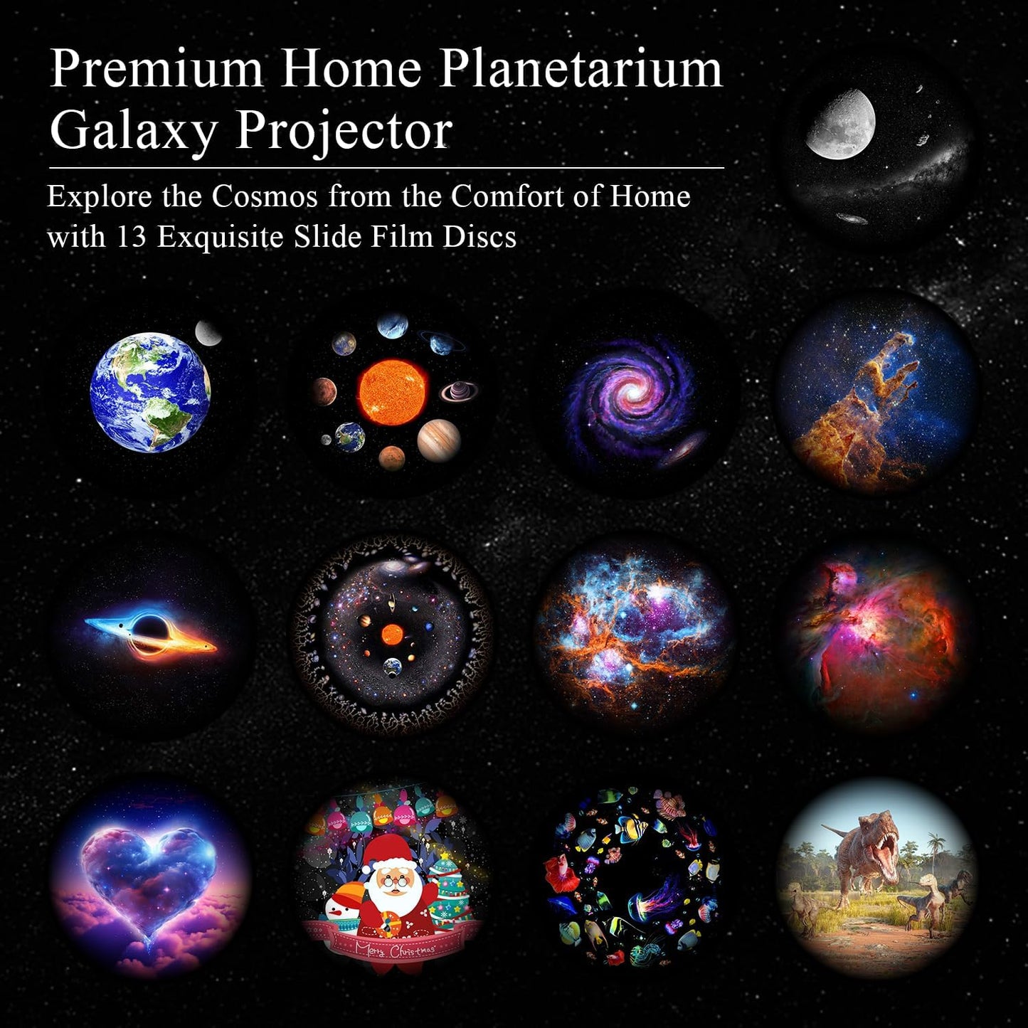 Galaxy Projector, Star Projector with Meteor & 4 Varicolored Lighting Effects, Jellyfish Projector Night Light Space Starry Sky Projector for Bedroom, Ocean Wave Projector for Kids Adults