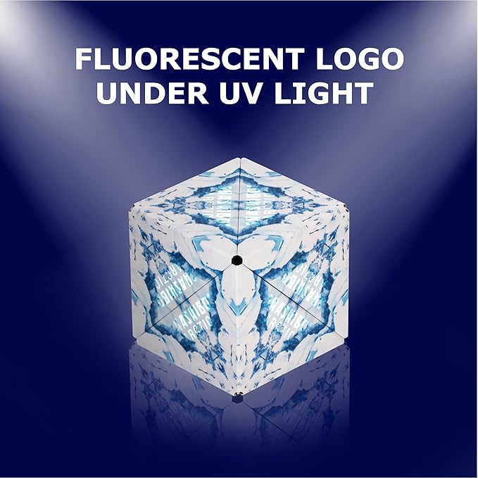 SHASHIBO Shape Shifting Box - Award-Winning Fidget Toy w/ 36 Rare Earth Magnets - Fidget Cube Transforms Into Over 70 Shapes, Sensory Toy Gift for Kids, Teens, and Adults (Wild Series - Arctic)