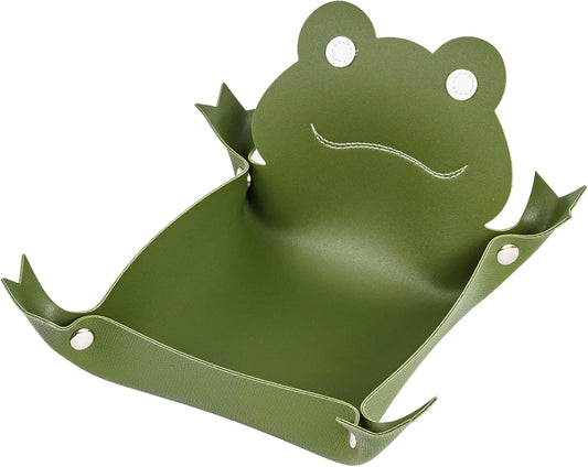 Frog Dice Tray, Foldable Dice Rolling Tray, Portable Storage Accessories Desk Organizer for DND Tabletop RPG Games
