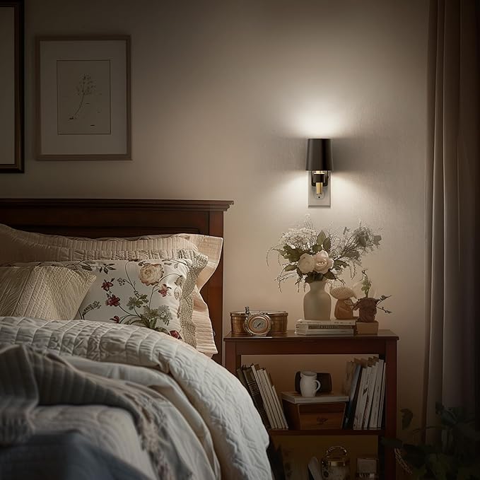 Night Light, Dimmable Night Lights Plug into Wall [2 Pack], Dusk to Dawn Sensor, Daylight White 5000K, 0-100LM, Plug in NightLight, Vintage Night Light for Hallway Bedroom Stairway