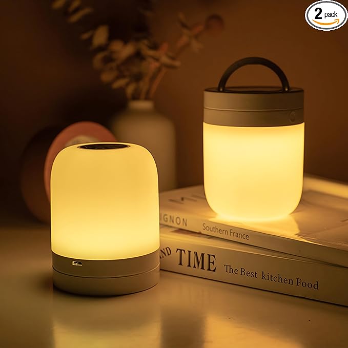 Small Nursery Night Light for Kids,13 Colors Dimmable Night Lamp for Bedroom, Portable Stepless Dimming Nursery Lamp,Color Changing LED Touch Nursery Lamp for Children,Rechargeable Toddler Night Light