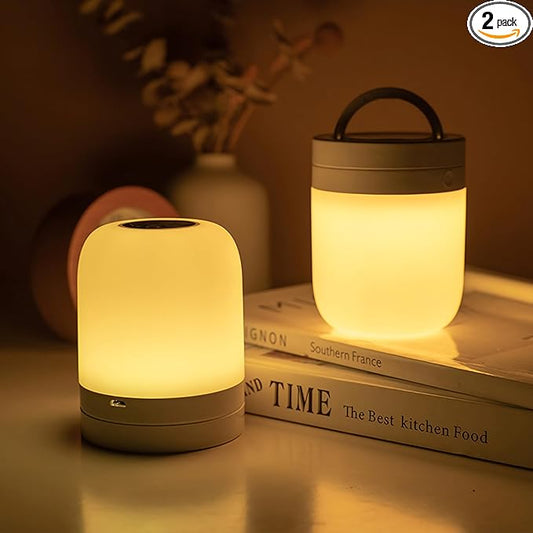 Small Nursery Night Light for Kids,13 Colors Dimmable Night Lamp for Bedroom, Portable Stepless Dimming Nursery Lamp,Color Changing LED Touch Nursery Lamp for Children,Rechargeable Toddler Night Light