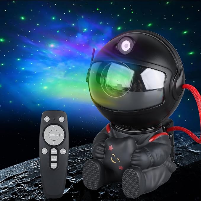 Astronaut Star Projector, Star Projector Galaxy Light for Kids，8 Modes Remote and 270° Adjustable Led Lights for Bedroom, Girls Room Decoration, Home Theater, Ceiling, Timer(Original Black)