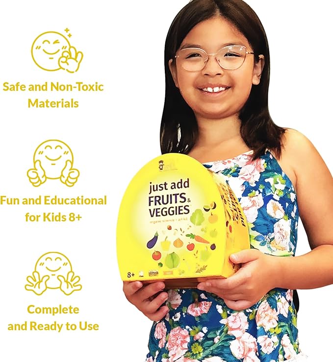STEM Toys by Griddly Kids – Art & Science Kits for Kids 8-12, STEM Kits for Learning & Education Toy, Chemistry Set for Hands-on Learning, Experiment Gifts for Boys & Girls (Just Add Fruits & Veggies)