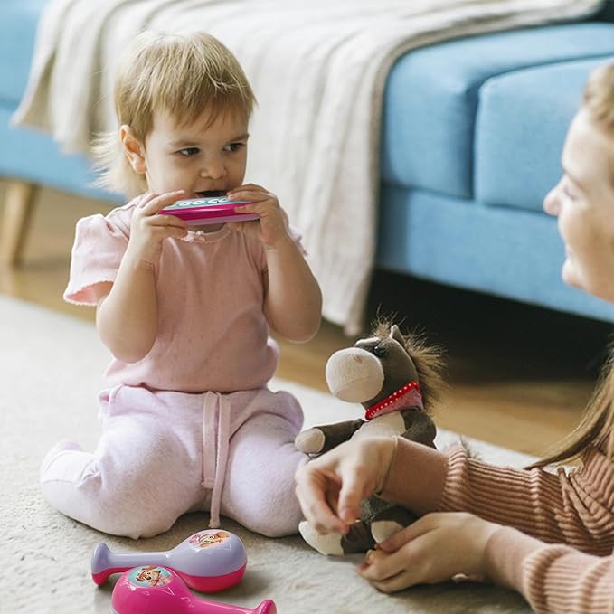 Lollipop Little Tikes Musical Instruments Set - Flute, Maracas, Harmonica, Tambourine for Toddlers, Educational Musical Toys Toys for Kids 24 Months+ (Paw Patrol Pink)