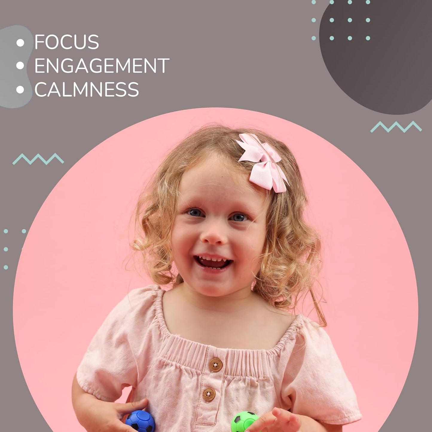 Entervending Fidget Spinners - 2 Inch Stress Balls - 12 Pcs Soccer Party Favors - White Mini Fidget Spinners - Classroom Prizes - Fidget Spinners for Kids - Easter Basket Stuffers