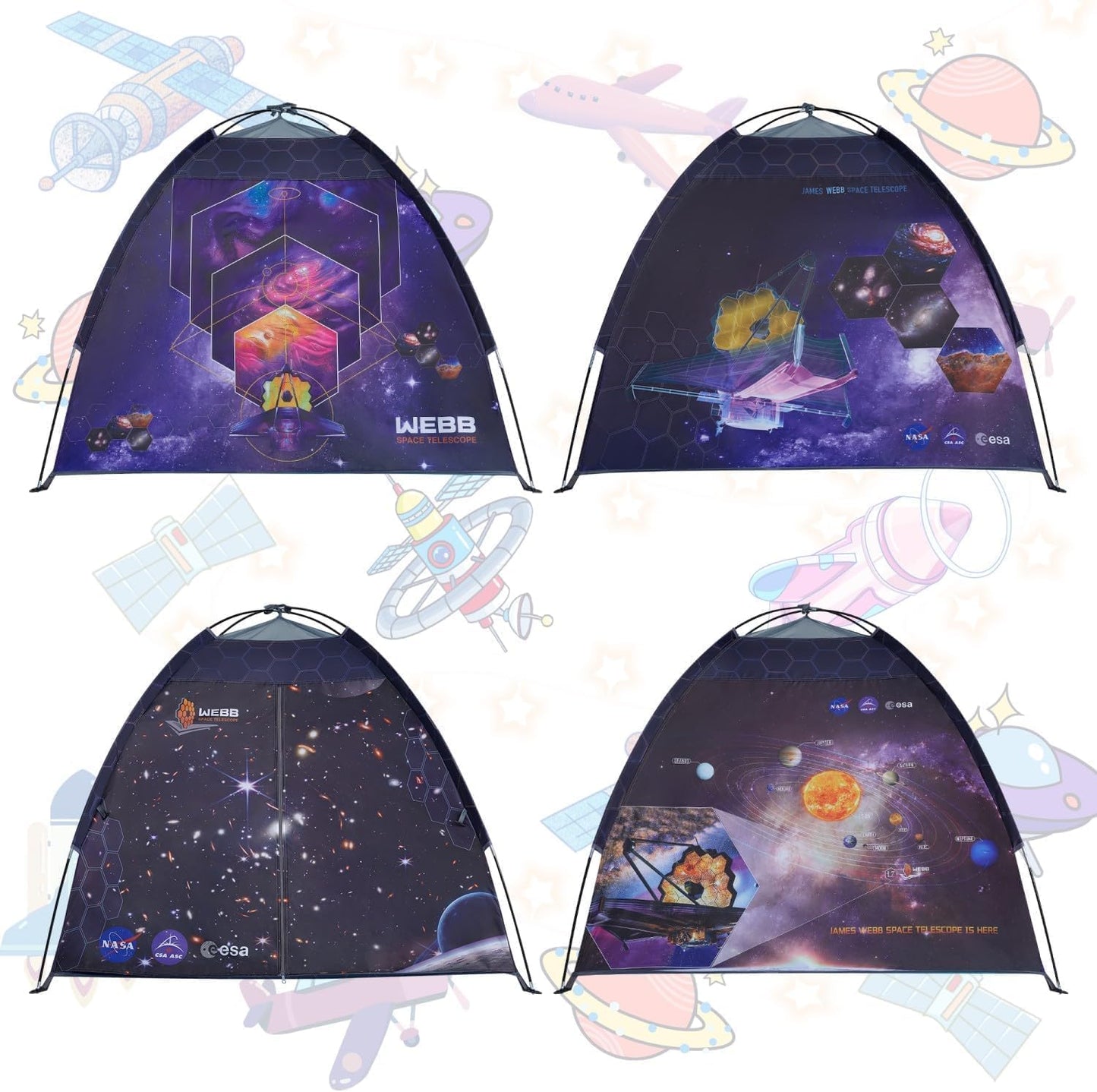 James Webb Space Telescope Kids Play Tent Indoor & Outdoor for Boys and Girls(61" x 61" x 45")