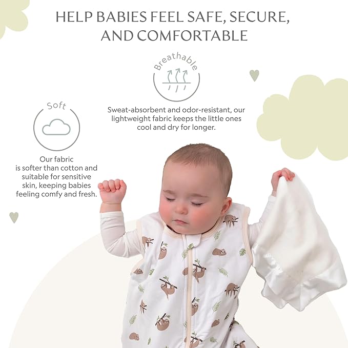 Ultra-Soft Lovey Security Blanket - Baby Essentials, Newborn Essentials, Ultra-Soft Fleece Baby Blanket with Satin Trim – 16" x 16" - Cream