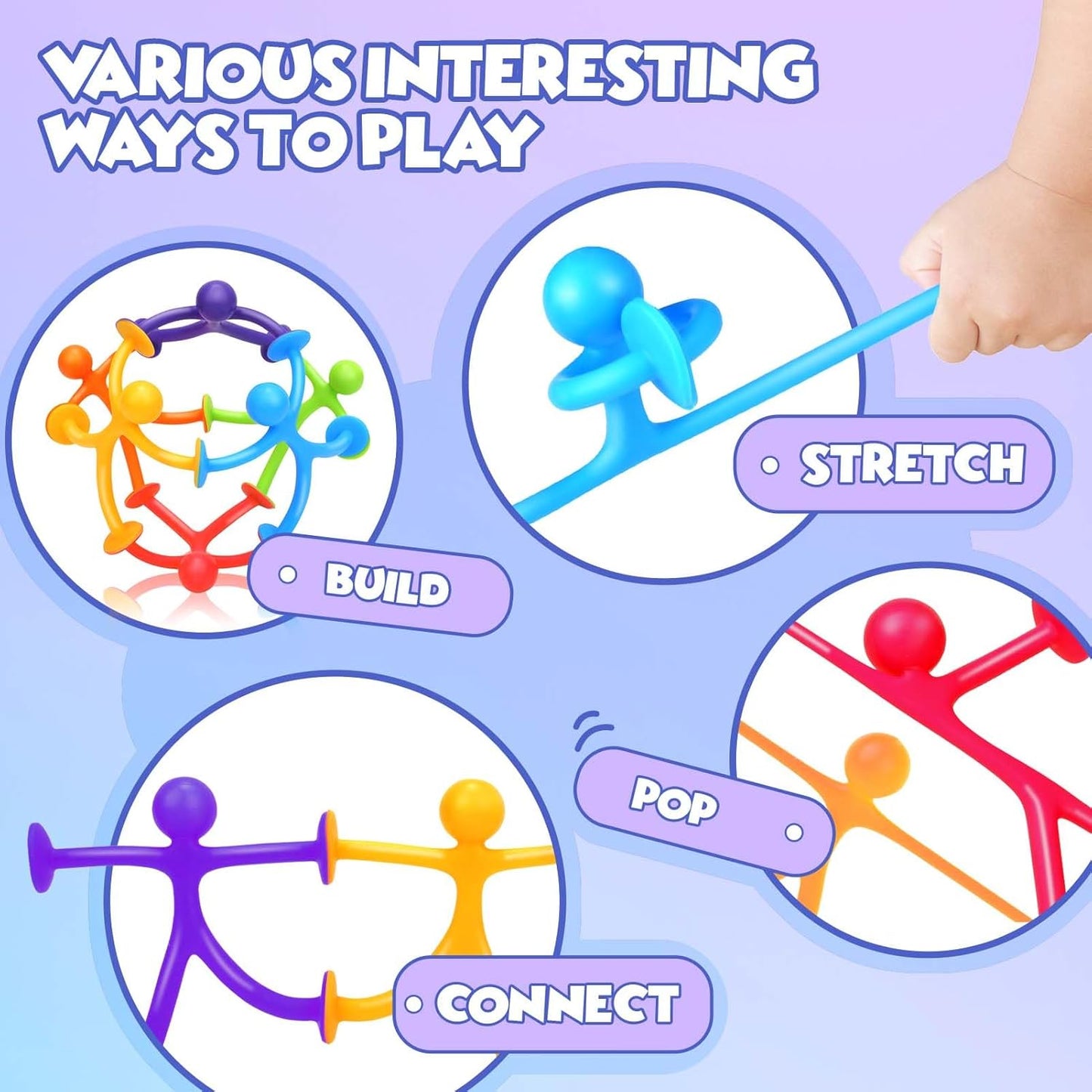 Suction Toys Sensory Fidget Toys for Kids: 21 Pack Creative Suction Sensory Toys Bath Toys for Toddlers Boys Girls - Fidget Travel Toys for Classroom Prizes Birthday Party Favors