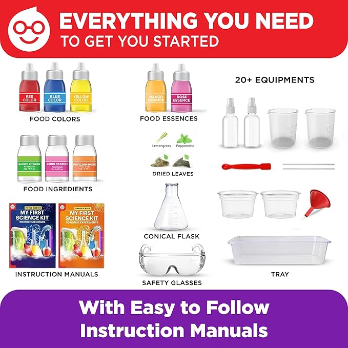 Doctor Jupiter My First Science Kit for Kids Ages 4-5-6-7-8 | Birthday Gift Ideas for 4+ Year Old Boys & Girls | Toy Stem Kit with 100+ Experiments | Learning & Educational Projects