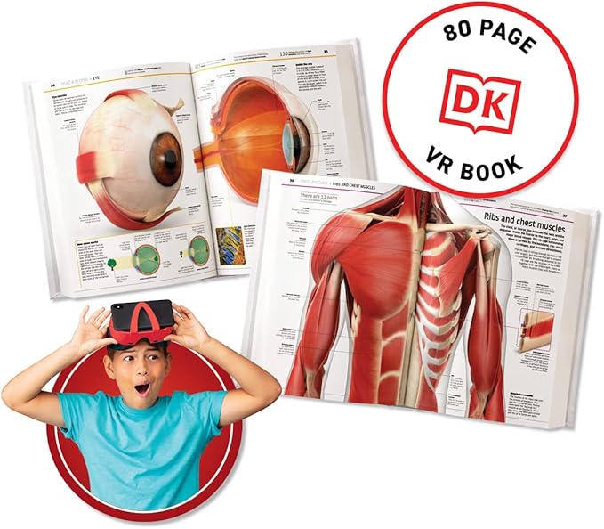 Abacus Brands Virtual Reality Human Body Gift Box- Illustrated Interactive VR Book and STEM Learning Activity Set - for Ages 8 and Up