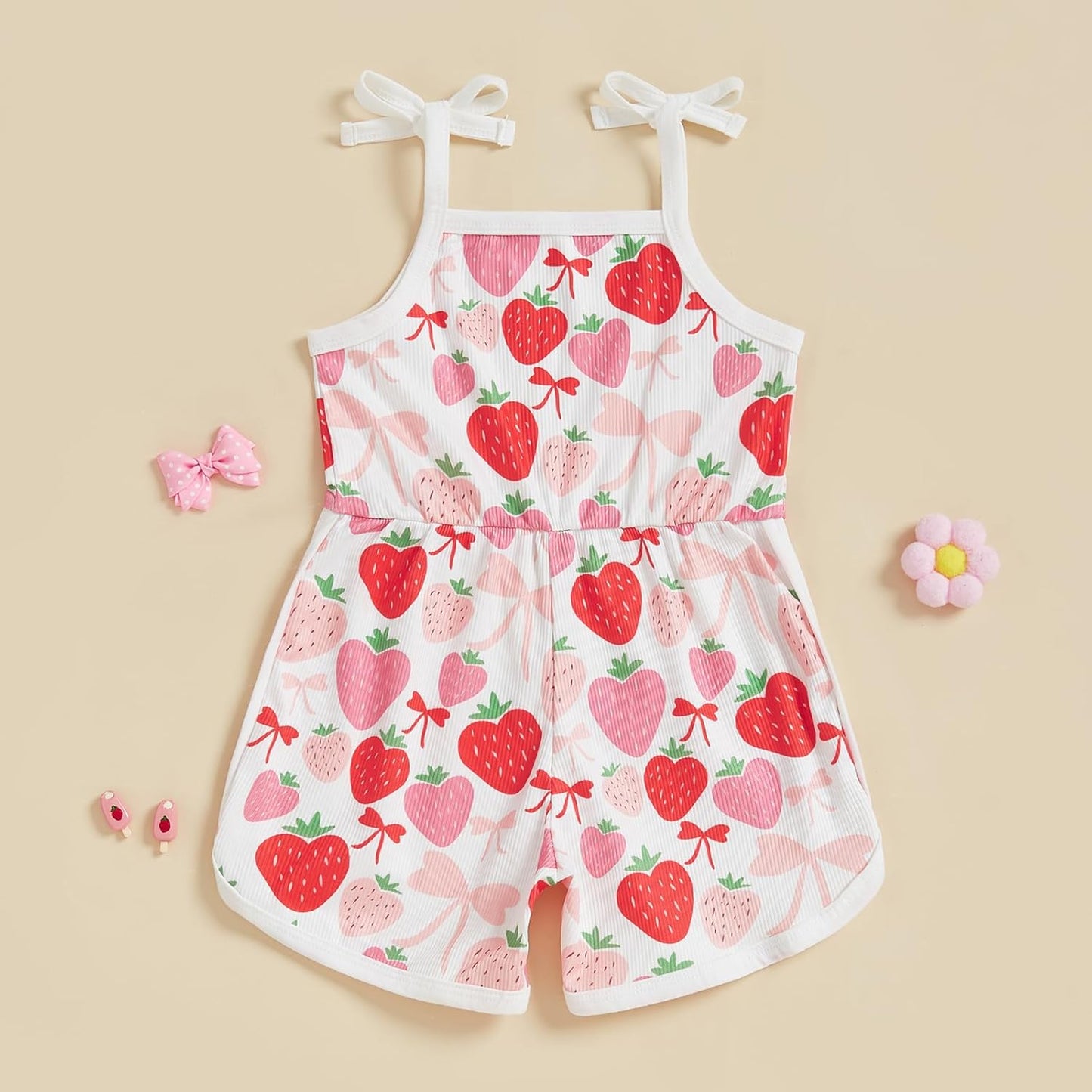 WZTYYDS Toddler Baby Girl Summer Clothes Floral Romper Tie-Up Strap Halter Jumpsuit Infant Summer Sling Playsuit 6M-3T