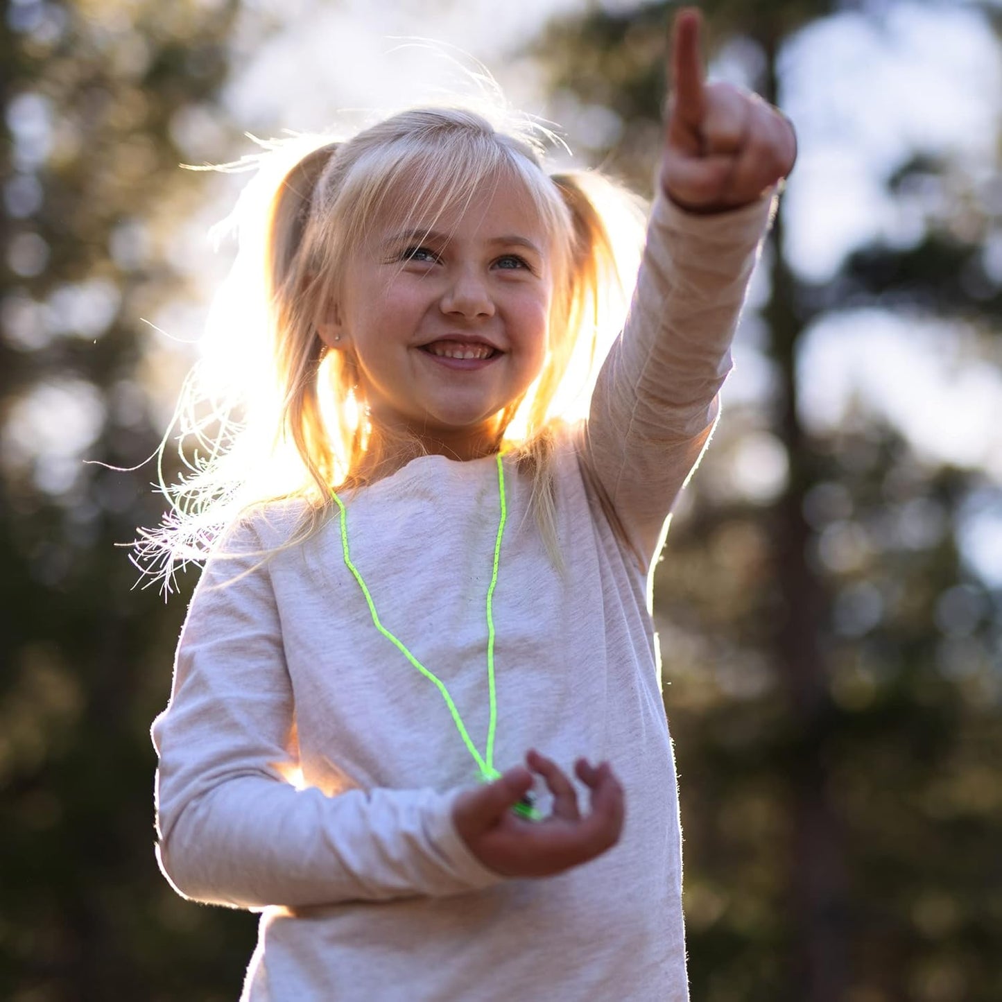 Big Discoveries Wildlife Compass for Kids - Children's Compasses for Camping, Hiking, and Exploring | Break-Away Neon Lanyard