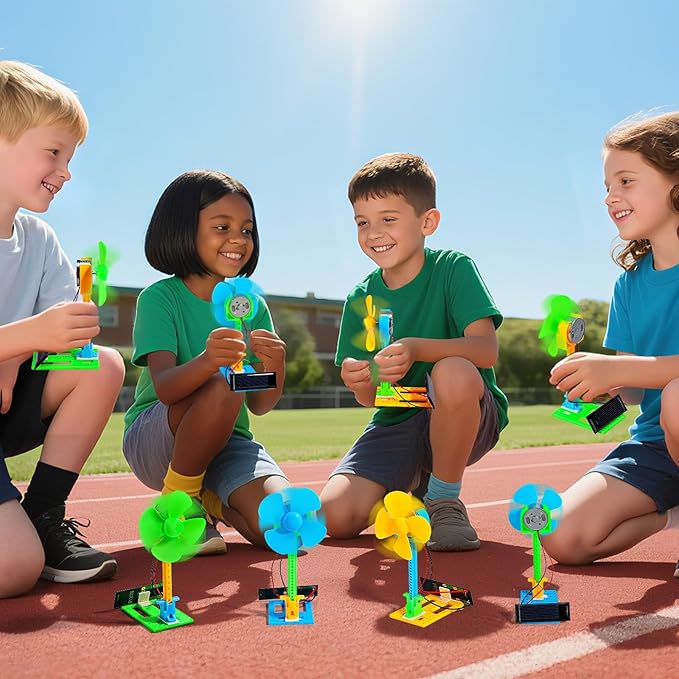Bulk Stem Kits - 8 Set Solar Powered Fans, Science Kits for Kids Age 8-12 6-8 12-14 10-12, Stem Building Toys for Ages 8-13, Boys Girls Crafts for Kids, Classroom School Gifts Experiments Activities