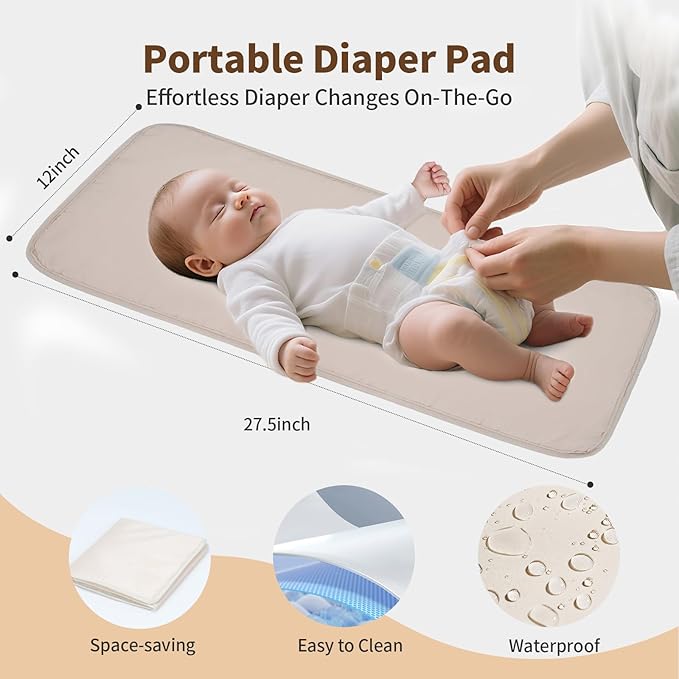 CEI-CEI Diaper Bag Backpack Large Baby Diaper Bag Water-resistant Travel Diaper Backpack for Boys Girls Newborn with Insulated Pockets, Changing Pad, Stroller Straps