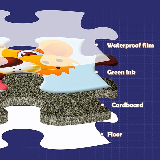 Jumbo Floor Puzzle for Kids Ages 3-5,48-Piece Preschool Learning Development Toys Large Floor Puzzle for Toddlers&Kids Ages 4-8 Years Old, Best Gift for Boys and Girls (3 x 2 Feet) (Animal)