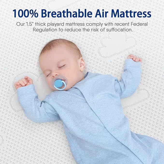 33x20x1.5 Breathable Crib Mattress Protector, Gel Memory Foam Toddler Mattress, Portable Crib Mattress Cover with Sheet for Mini Cribs & Baby Bassinet (Gray)