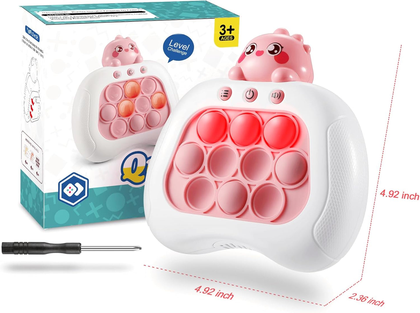 Push Game Console, Handheld Game for Kids 6-8 Years Old, Push Game, Bubble Pressure Glow Game, Autism Sensory Toy, Birthday Gift for Boys, Girls, Teens 8-12 Years Old…