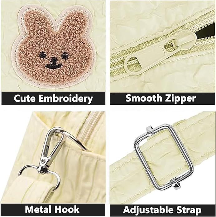 Baby Diaper Bag Tote, Cute Small Crossbody Nappy Mommy Bag, Lightweight Travel & Hospital Multifunction Storage Tote