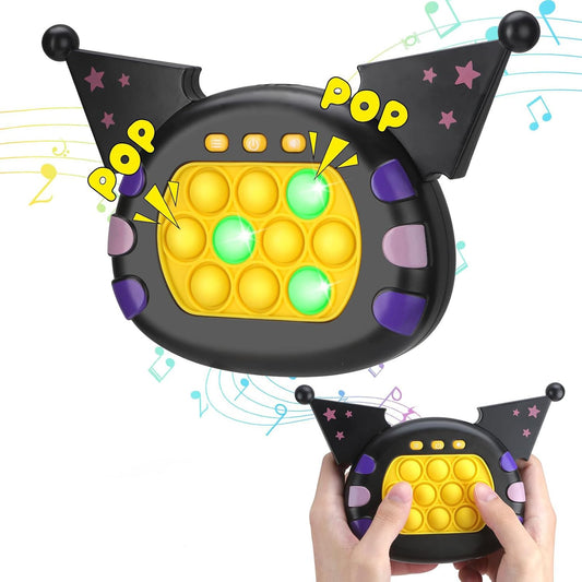 Pop Game Light Up Fidget Toy, Quick Push Bubble Game, Decompression Breakthrough Puzzle Pop Game Machine, Multiple Game Modes Toy for 3+ Years (Rabbit)