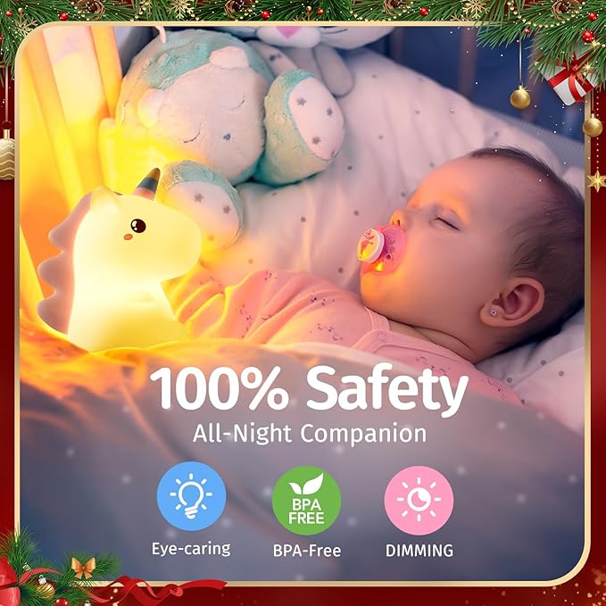 One Fire 【Unicorns Gifts for Girls】 Unicorn Night Light for Kids, 16 Colors & Remote Control Baby Night Light, Rechargeable Unicorn Lamp Girls Night Light, Cute Gifts for Kids Gifts Teen Girl Gifts