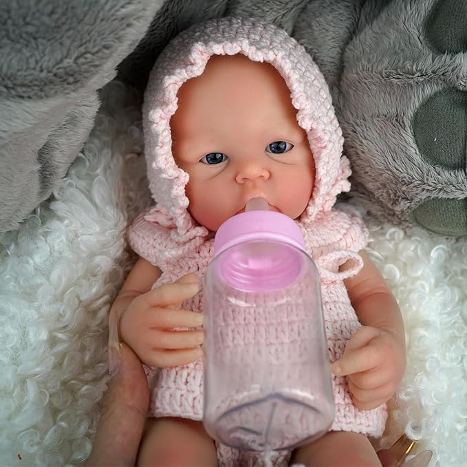 12" Micro Preemie Full Body Silicone Baby Doll Girl Carina Lifelike Reborn Doll Surprice Children Anti-Stress-A