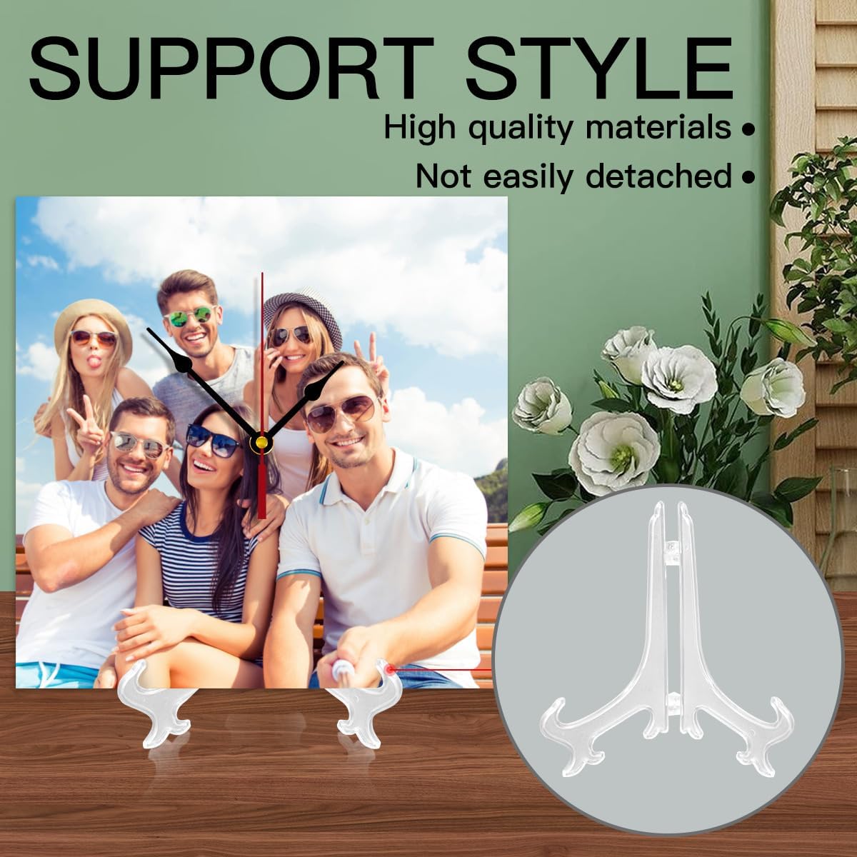 Generic Custom Clocks for Walls Personalized Clocks with Photo Text Logo That PVC Customized Round Silent Clock for Living Room Wedding Friend Family Lover, 12inch-30cm