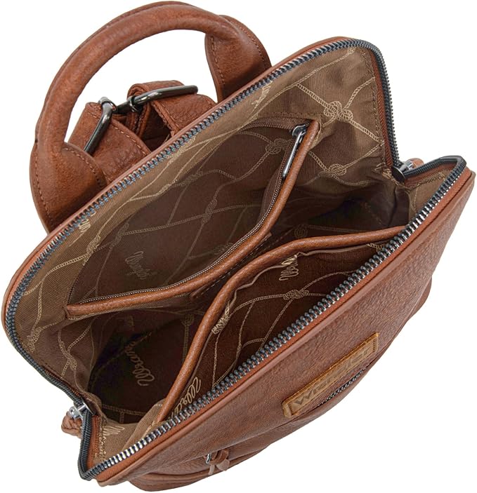 Montana West Wrangler Backpack Purse for Women Medium Ladies Bookbag Travel Daypacks Bags Brown Purse