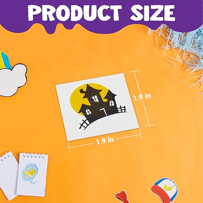 JOYIN 306 Pcs Halloween Tattoos for Kids, Glowing Temporary Tattoos in Assorted Designs Bulk for Child Trick or Treat Gifts Halloween Party Favor Decorations Goodie Bags Supplies Class Game Prizes