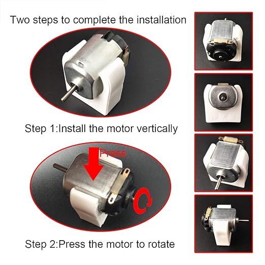 EUDAX 18 Set DC Motors Kit,Mini Electric 1.5-3V 24000RPM Hobby Motor with AA Battery Holder for STEM DIY Toy