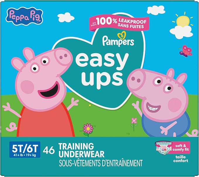 Pampers Training Pants - Easy Ups Girls & Boys - Size 5T-6T, 46 Count, My Little Pony Potty Underwear (Packaging May Vary)