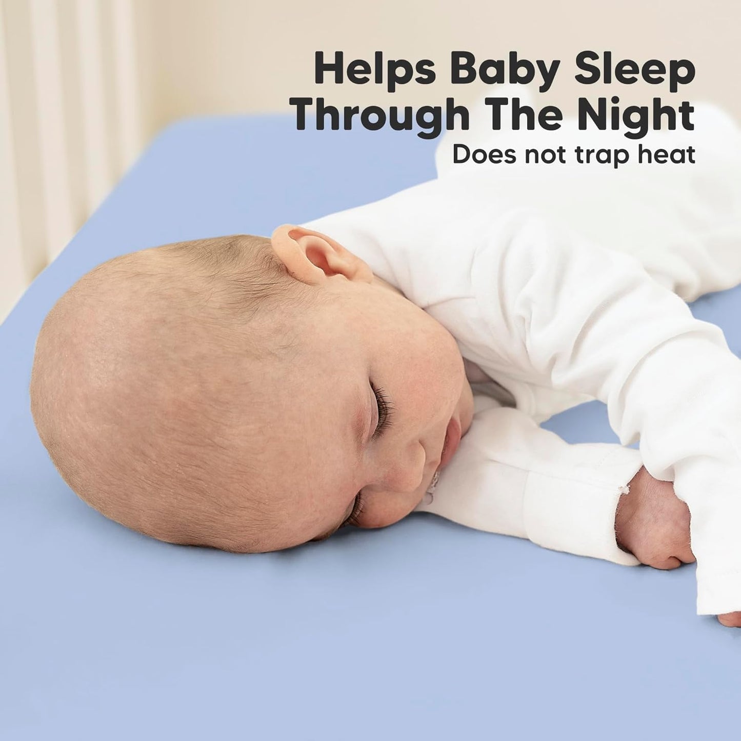 KeaBabies 2-Pack Organic Crib Sheets for Boys, Girls - 52x28 Fitted Crib Mattress Sheet Neutral, Breathable Jersey Cotton Cover for Baby Bed, Toddler Mattress, Soft & Cute Prints (Blue Flax)